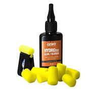 GEWO HydroTec - Pegamento a Base de Agua para Raqueta de Ping Pong, Aprobado por la ITTF, Adhesivo sin disolventes para Todos los revestimientos de TT, con Pinza y esponjas aplicadoras, 37 ml