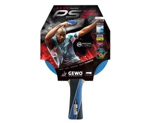 GEWO PS Blast Carbon Pro - Raqueta de Tenis de Mesa Profesional aprobada por la ITTF, Raqueta de Carbono con Revestimiento rápido GEWO Return Pro y Altas propiedades de rotación, cóncava, Esponja de