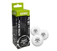 GEWO Ultra SLP - Pelotas de Tenis de Mesa de 3 Estrellas, Hechas de plástico, más de 40 sin Costuras, Pelotas de competición certificadas por ITTF, 3 Pelotas de Tenis de Mesa Profesionales, Color