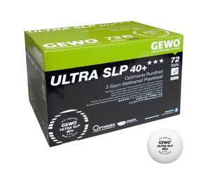 GEWO Ultra SLP Pelotas de Tenis de Mesa - Pelota de Tenis de Mesa de 3 Estrellas Hecha de plástico 40+ sin Costuras - Pelotas de competición certificadas ITTF - 72 Pelotas de Tenis de Mesa