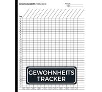 Gewohnheits-Tracker: Ein Monat auf einer Seite, verfolgen Sie Ihre täglichen Gewohnheiten, Projekte und Pläne, um Ihre Ziele zu erreichen, A4