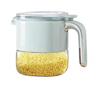 Gewürzdose aus Glas mit Löffel im Deckel - Luftdichter Gewürzbehälter mit -Verschluss, Feuchtigkeitsbeständiger Gewürztopf für Salz, Zucker & Gewürze, Große Aromadose für die Küche