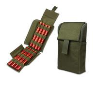 Gexgune Hunting 25 Ronda 12GA Calibre 12GA Conchas de munición Volver a Cargar la Revista Bolsas de Almacenamiento Bolsa Bandolier Bullet Holder Tactical Airsoft Kit （Verde）