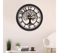 GEXHSRGD Relojes de Pared Grande sin Tictac, Reloj del Árbol de la Vida, Reloj de Pared de 40 Cm Funcionamiento con Pilas, Decoración de Hogar Elegante para Sala de Estar, Oficina - Números Árabes