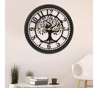 GEXHSRGD Relojes de Pared Grande sin Tictac, Reloj del Árbol de la Vida, Reloj de Pared de 60 Cm Funcionamiento con Pilas, Decoración de Hogar Elegante para Sala de Estar, Dormitorio - Números Árabes