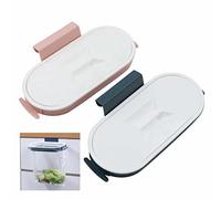 gexuamz Soporte para bolsas basura colgante Soporte para Bolsas de Plástico para Basura - organizador bolsas de plástico para recoger residuos cocina y mantener limpia la cocina (2 unidades)