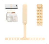 gexuamz Tendedero de Pared Plegable, Perchas Plegables con 10 Agujeros, Percha Multiple Foldable Clothes Hanger, Gancho de Pared para Viajes al Aire Libre Camping Hotel Apartamentos de Estudiantes
