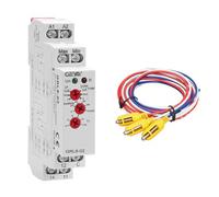GEYA 2 o 1 Modo de control de nivel 1SPDT Relé de control de temporizador de líquido Control electrónico de nivel de líquido 10A (GRL8-02+Sensor,AC/DC24V-240V)