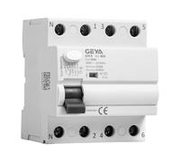 GEYA Interruptor diferencial electromagnético de corriente residual Interruptor de seguridad (Type AC-4P-40A-0.1A)