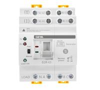 GEYA Mini ATS Interruptor de Transferencia Automático/Manual de Doble Energía Solar,protección contra sobretensión y subtensión,suministro ininterrumpido,montaje en carril DIN(4 Polos 63A CA220V)