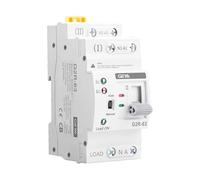 GEYA Mini ATS Interruptor de Transferencia de Doble Alimentación Automático y Manual,Protección contra Sobretensión y Subtensión,Interruptor Automático Solar,Montaje en Carril DIN (2P-63A,CA220V)