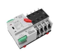 GEYA Mini Interruptor de transferencia automática Interruptores selectores eléctricos Interruptor de alimentación dual 4Pole 63A 220V 50/60Hz Generador de red a AC (Negro)