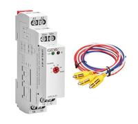 GEYA Relé de control de temporizador para líquidos de 2 niveles 1SPDT 10A con sensor(GRL8-01+Sensor,CA/CC 24V-240V)