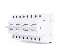 GEYA Umschalter 4P 125A Lasttrennschalter Dual Power Manual Transfer Isolating Switch AC 400V Interlock Schutzschalter Manueller Doppelleistungstransfer Trennschalter DIN-Schiene Montage