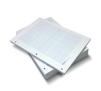 Geyer Instructional Products - Papel cuadriculado de 6 cuadrículas, cuadrados de 1/8 pulgadas y hachas acentuadas, doble cara, forro azul, resma de 500 hojas, tres agujeros perforados