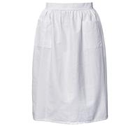 Geyoga Delantal de cintura para mujer, delantal de cocina, delantal de camarera, delantal blanco con bolsillos, Blanco, Talla única