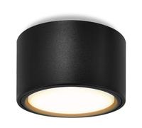 GeyouLux Foco LED Techo Focos Superficie Grientable in ombilla 6W Intercambiable Módulo GX53 LED Plafón Focos 3000K Blanco Cálido Aluminio Ø95x55mm Focos LED Interior 680LM Lampara Techo Negra