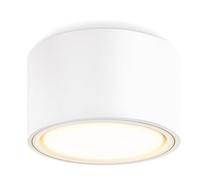GeyouLux LED Techo Focos Superficie Grientable in ombilla 6W Intercambiable Módulo GX53 LED Plafón Focos 3000K Blanco Cálido Aluminio Ø95x55mm Focos LED Interior 680LM Lampara Techo Blanca