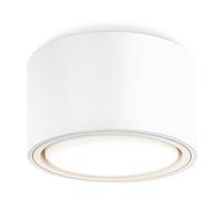 GeyouLux LED Techo Focos Superficie Grientable incl. Bombilla 6W Intercambiable Módulo GX53 LED Plafón Focos 4000K Luz Natural Aluminio Ø95x55mm Focos LED Interior 680LM Lampara Techo Blanca