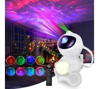 GeyouLux Proyector Estrellas, Astronauta Proyector Galaxy Con altavoz Bluetooth, 8 modos de nebulosa, 3 modos de estrella, 7 modos de luz nocturna y control remoto, temporizador, rotación de 360°