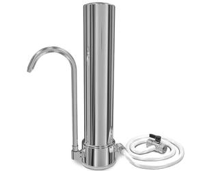 Geyser Aqua - Filtro de agua para grifo y encimera, filtro para el hogar, purificador de agua, acero inoxidable 304 de grado alimenticio