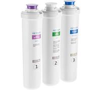 GEYSER SMART Kit de Cartuchos de Repuesto, Filtración en 3 Etapas ARAGON + CATALON, 3 Cartuchos con Filtración Ultra Profunda, Elimina Virus y Metales Pesados (Capacidad 12 Meses)