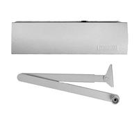 GEZE Silver TS 2000 V BC - Cierrapuertas de una sola hoja de hasta 1250 mm de ancho de hoja con varillaje y placa de montaje / Set 3 en 1