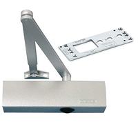 Geze TS 2000 V BC - Cierrapuertas (1250 mm de ancho de hoja con varillaje y placa de montaje), color plateado