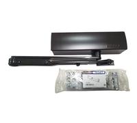 Geze TS 2000 V BC Marrón Cierrapuertas para puertas de una sola hoja de hasta 1250 mm de ancho con barra de bloqueo 102446 y placa de montaje 3 en 1