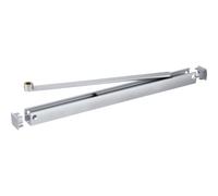 GEZE TS 5000 ECline - Riel deslizante con soporte de apertura integrado, plateado