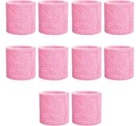 Gezhaote Paquete de 10 muñequeras, muñequeras de brazo, muñequeras de tenis, muñequeras para el sudor, adecuadas para deportes como baloncesto, tenis, fútbol, correr, trabajo, etc.