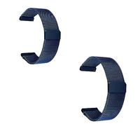 GEZHUCAO Paquete de 2 correas para reloj inteligente 10 12 14 16 18 20 22 24MM Cierre magnético - Correa malla acero inoxidable - Adecuada para 98 relojes(Blue,16MM)