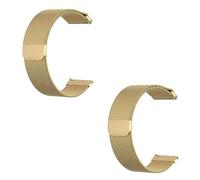 GEZHUCAO Paquete de 2 correas para reloj inteligente 10 12 14 16 18 20 22 24MM Cierre magnético - Correa malla acero inoxidable - Adecuada para 98 relojes(Gold,20MM)