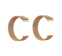 GEZHUCAO Paquete de 2 Correas para Reloj Inteligente Con Cierre Magnético 10MM 12MM 14MM 16MM 18MM 20MM 22MM 24MM Pulsera de Acero Inoxidable para Hombres Y Mujeres(Rose Gold,12MM)