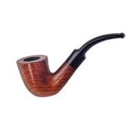 GEZHUCAO Pipa De Fumar Tabaco De Palisandro Hecha A Mano Vástago Curvo Compatible Con Filtro De 9 Mm Ciclo De Limpieza Extraíble Para Relajación, Meditación Y Reflexión