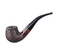 GEZHUCAO Pipa De Tabaco De Brezo Natural De Lujo, 100 Años De Tradición Pipa Para Fumar - 36 Pasos De Fabricación Artesanal Caña Curva - Regalo Para Principiantes(Brown)