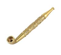 GEZHUCAO Pipa De Tabaco De Metal Creativa, Pipa De Fumar Multifuncional 2 En 1 - Mango Recto - Limpieza En Ciclo Extraíble - Regalo Para Abuelo, Esposo, Amigo, Coleccionista O Principiante(Gold)