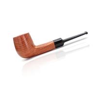 GEZHUCAO Pipa De Tabaco De Peral Con Flor Tallada A Mano, Pipa De Fumar Ligera Y Portátil- Caña Curva- Desmontable Para Limpieza- Regalo Para Abuelo, Esposo, Amigo, Coleccionista O Principiante(D)