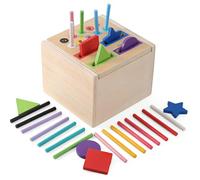 Gezimetie Juguetes Niños 1 2 3 Años, 2 en 1 Juguetes Montessori 1 2 3 Años, Juguete Montessori de Madera para Clasificar Formas y Colores con Bolsa de Almacenamiento