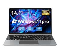 Gezoon Ordenador portátil, 14,1 pulgadas Win 11 Pro 8 GB LPDDR4 256 G SSD Laptop, Celeron N4020C hasta 2,8 GHz Notebook, FHD 1920 x 1080, 2.4G/5G WiFi, BT4.2, 4K Video, Type-C, 7.6 V/5000 mAh