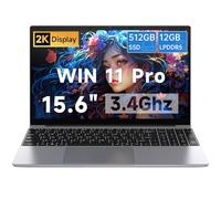 Gezoon Ordenador portátil de 15.6 pulgadas con ventana 11 portátil con procesador N100 de 4 núcleos de 4 hilos de 7 nm (hasta 3.4 GHz), portátil ligero con 12 GB LPDDR4 512 GB SSD 1920 x 1080 IPS
