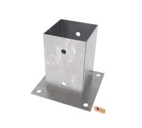 GeZu Impex Base de Poste 91 x 91 mm Galvanizado por Inmersión en Caliente Soportes para Cercas Portador de Cubierta Base para Pérgola Pabellón Zapata de Anclaje