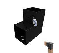 GeZu Impex Conector de Poste en L 81x81 mm Juego de 8 con Recubrimiento en Polvo Negro Pérgola Conector en Forma de L Viga Cuadrada Esquina de Pabellón