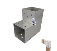 GeZu Impex Conector de Poste en L 81x81 mm Juego de 8 Galvanizado en Caliente Pérgola Conector de Viga Cuadrada en Forma de L Poste de Esquina de Pabellón