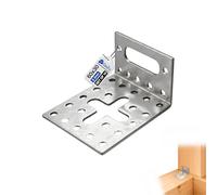 GeZu Impex Soporte de Ángulo Ajustable 60 x 30 x 60 mm Set de 10 Escuadra Ranurada Regulable Galvanizada Ángulo de Fijación Ajustable Refuerzos de Esquina a 90 Grados Conector de Madera