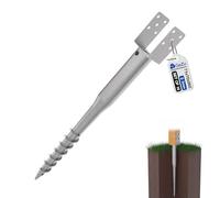 GeZu Impex Soporte en U con Piqueta en Espiral 71 x 865 mm Ancla de Tierra a Tornillo en Set de 16 U Estaca de Poste Tornillo Anclaje de Tierra sin Excavación