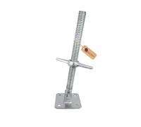 GEZU IMPEX Tornillo de Base Oscilante para Andamios 38 x 500 mm Electropintado Tornillo Nivelador de Base con Altura Ajustable