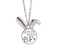 GF Got It From My BF - Collar con colgante de conejo para el día de San Valentín