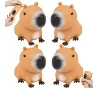 Gfamous Juguete antiestrés Capybara,4 Piezas,Capybara Fidget Juguete,Divertido Juguete Capybara,Juguetes Antiestrés,Squeeze Juguetes,Juguetes Antiestres Squeeze, para niños y Adultos