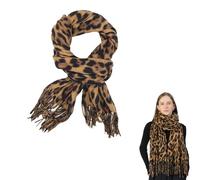 Gfamous Schal Leopard Winter-Schal im Leopardenmuster Winter Warm Cashmere Pashmina übergroßer Deckenschal Herbst-Schal Oversized Schal Amorar Frauen Schal Wrap Leopardenmuster Licht Nackenwärmer